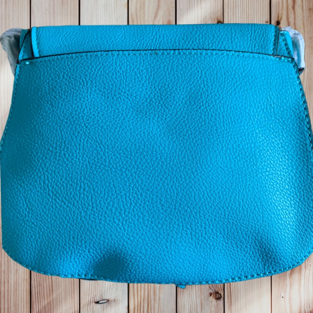 Blue Scuba Bow Flower Crossbody Bag Purse NEW - Picture 5 of 10